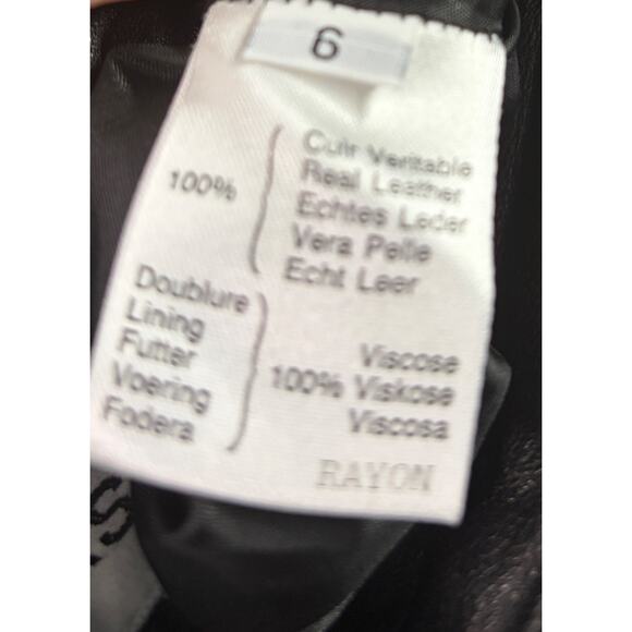 Michael Kors Leather Midi Skirt • Black • Size 6 - Picture 4 of 8